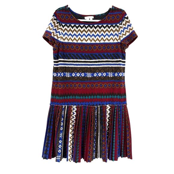 London TImes Drop Waist Dress 14 Indie Folk Dark Academia 90s Pleated Heritage - Picture 1 of 9